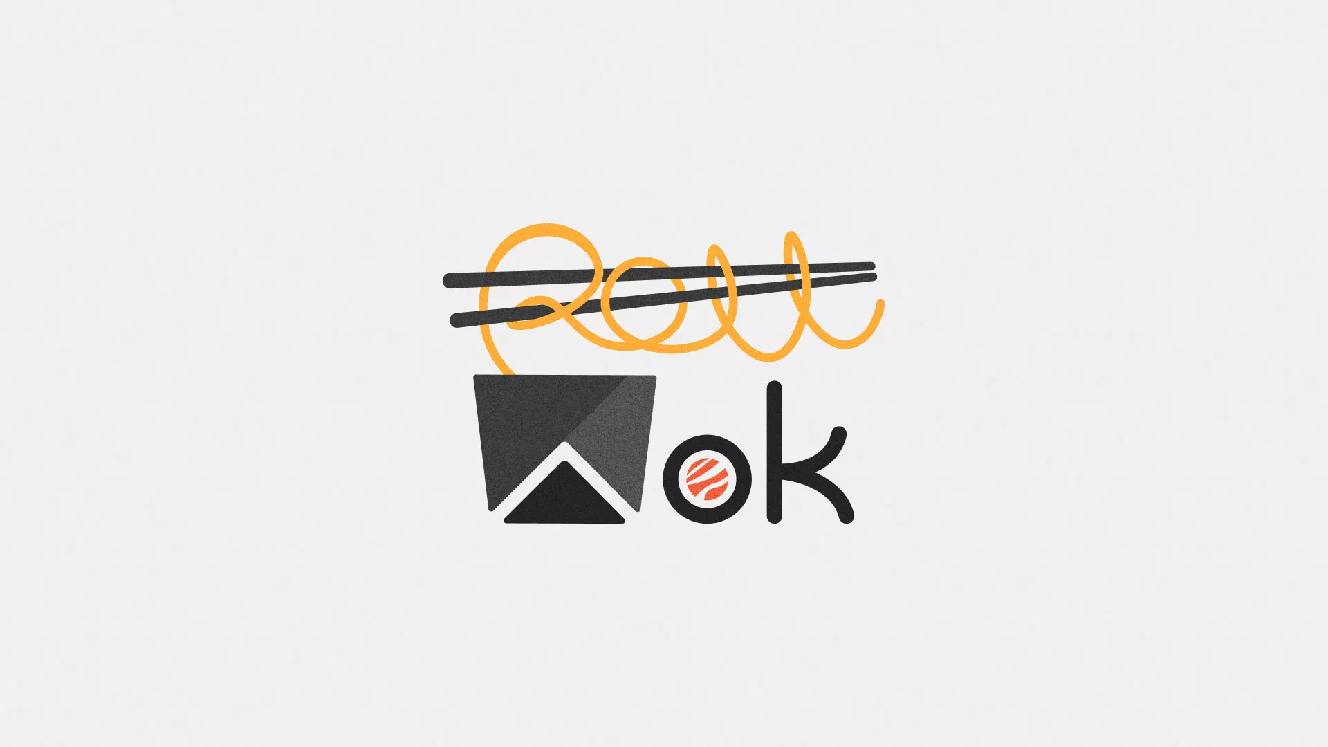 Разработка логотипа суши-бара «Roll Wok Club» в Мценске